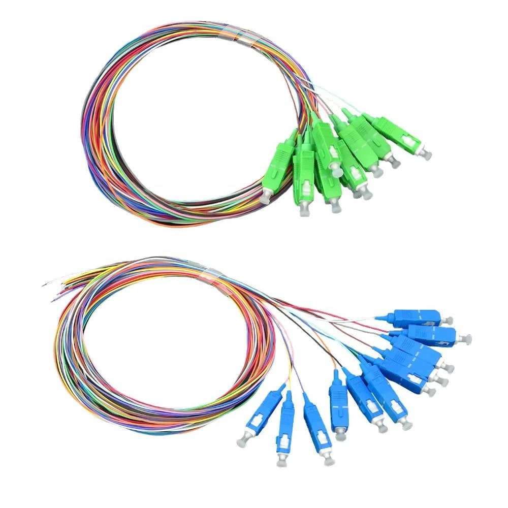 12-Fiber Color-Coded Fiber Optic Pigtail Cable