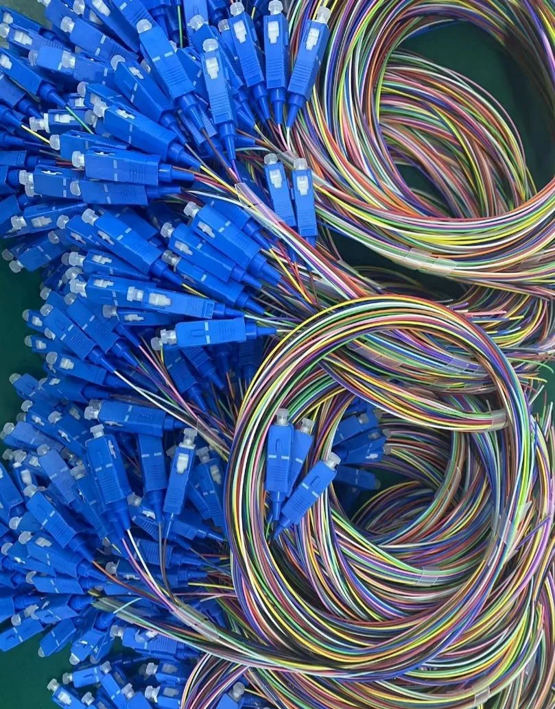 12-Fiber Color-Coded Fiber Optic Pigtail Cable