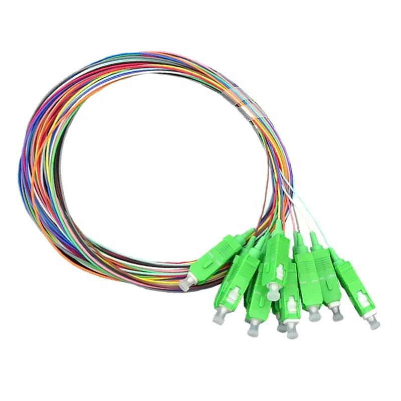 12-Fiber Color-Coded Fiber Optic Pigtail Cable