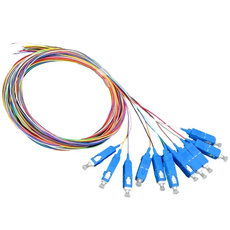 12-Fiber Color-Coded Fiber Optic Pigtail Cable